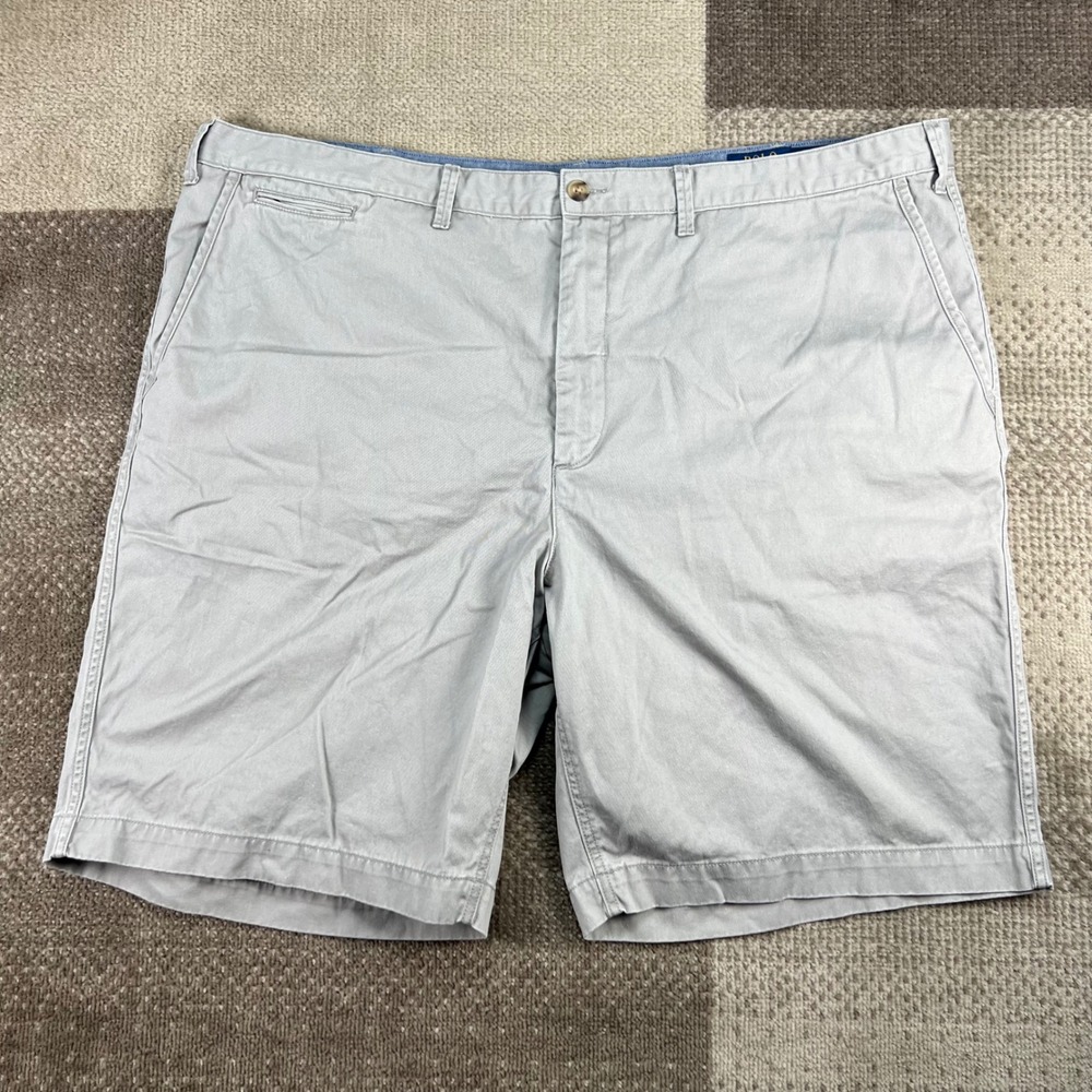 Polo Ralph Lauren Mens Gray Classic Fit Chino Shorts Size 46B Cotton Twill